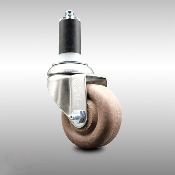 3 Inch 316SS High Temp Glass Filled Nylon 1-1/4 Inch Expanding Stem Caster SCC